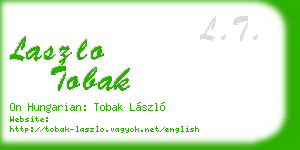 laszlo tobak business card