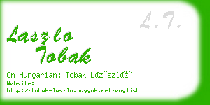 laszlo tobak business card